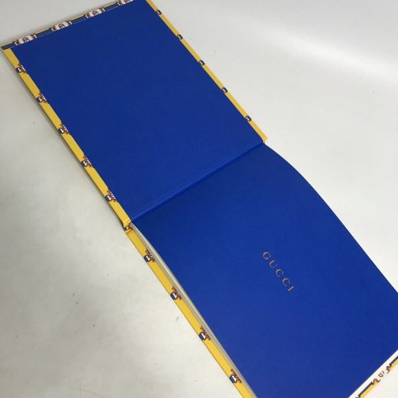 GUCCI picture Logo GG Sketchbook Note Stationery notebook paper yellow Unused - Picture 8 of 9